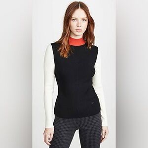Tory Burch Merino Wool Mock Neck Sweater XXS